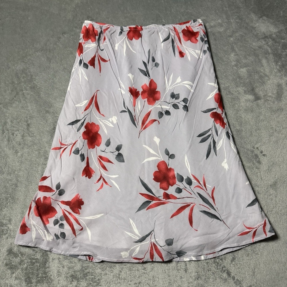 VTG 90s Lapis Los Angeles Floral Midi Skirt Lined Size M Coquette Boho